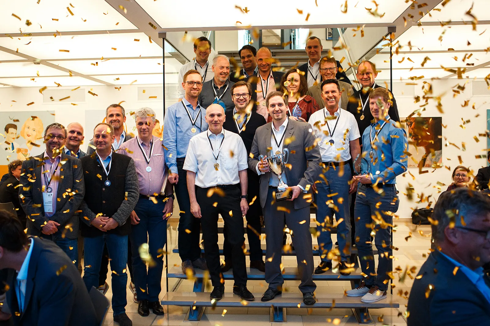 Preisverleihung an das Gewinner Team vom Kart Race des CIO Inside Summit am Red Bull Ring in Salzburg