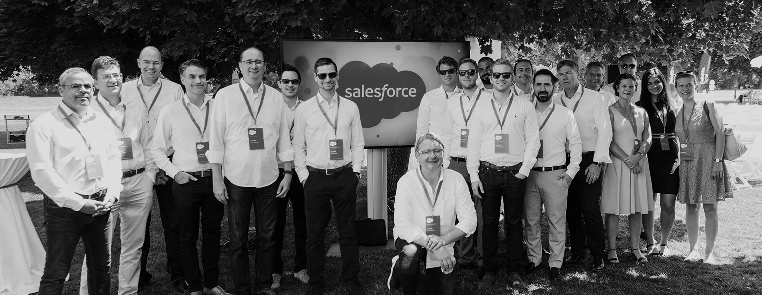 Salesforce Speakerscorner Gruppenfoto im Schlossgarten